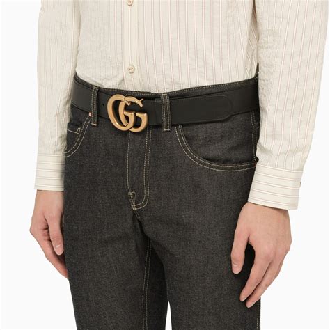 cintura gucci gg nera|Cintura GG Milano in pelle GG nera .